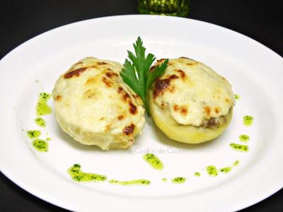 Patatas Rellenas de Champiñones