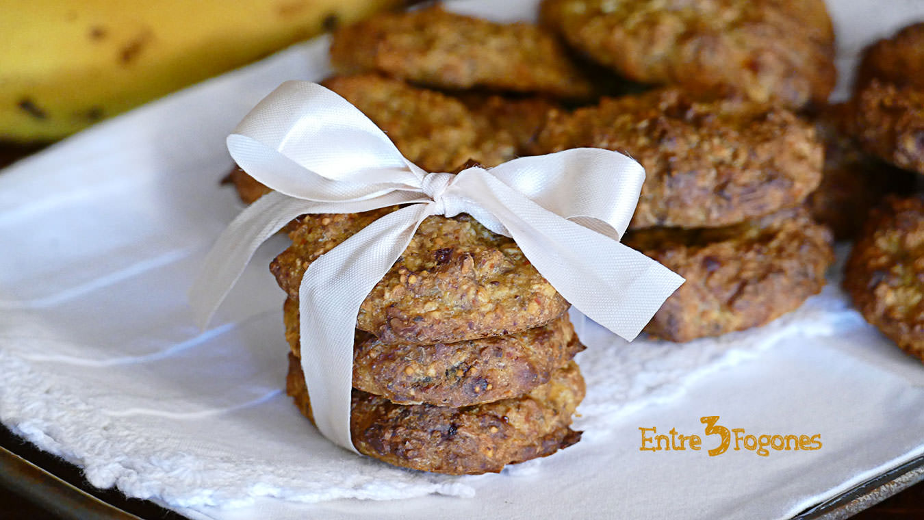 Receta de Galletas Veganas de Avena y Plátano Receta de Galletas Veganas de Avena y Plátano