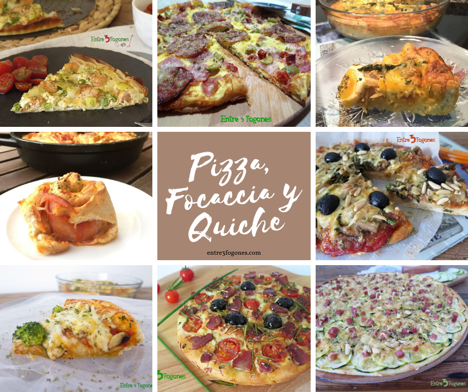 Recetas de Pizza, Focaccia y Quiche Recetas de Pizza, Focaccia y Quiche