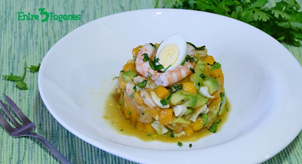 Ensalada de Aguacate y Gambas
