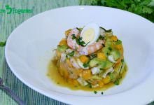Ensalada de Aguacate y Gambas