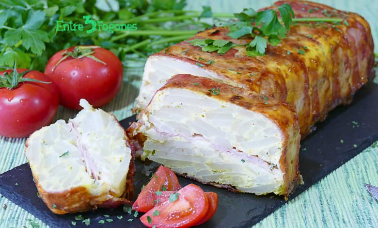 Pastel de Patata con Bacon Jamón York y Queso