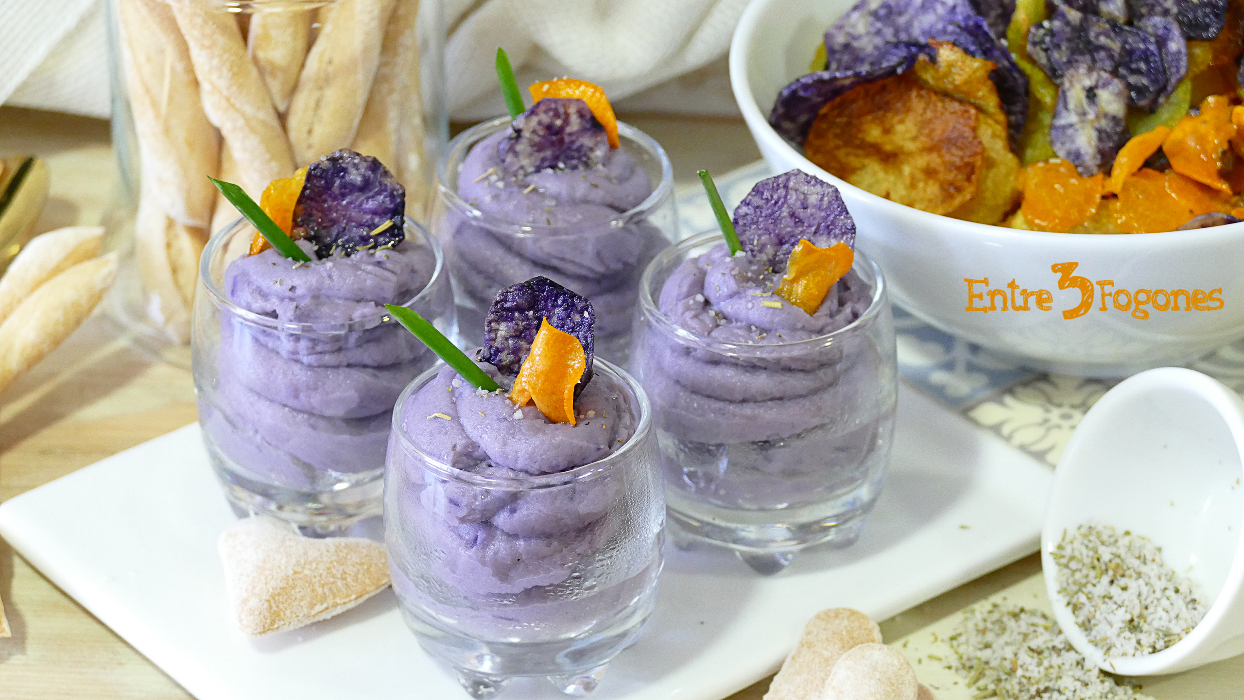 Mousse de Foie con Patatas Violetas Mousse de Foie con Patatas Violetas