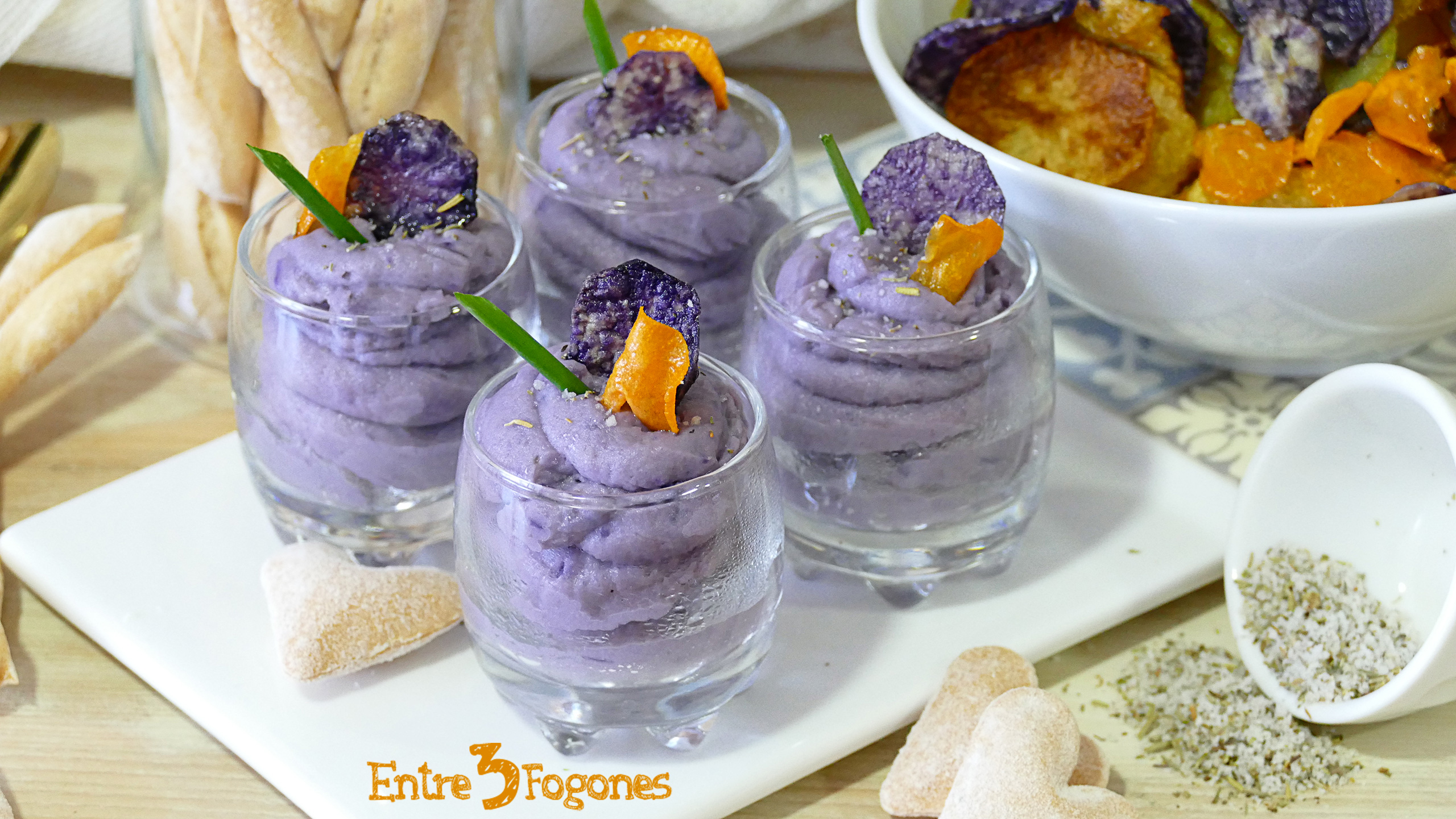 Mousse de Patatas Violetas con Foie Gras Mousse de Patatas Violetas con Foie Gras