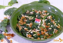 Espinacas Salteadas con Pasas y Piñones