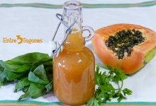 Jugo de Papaya y Canónigos con Albahaca