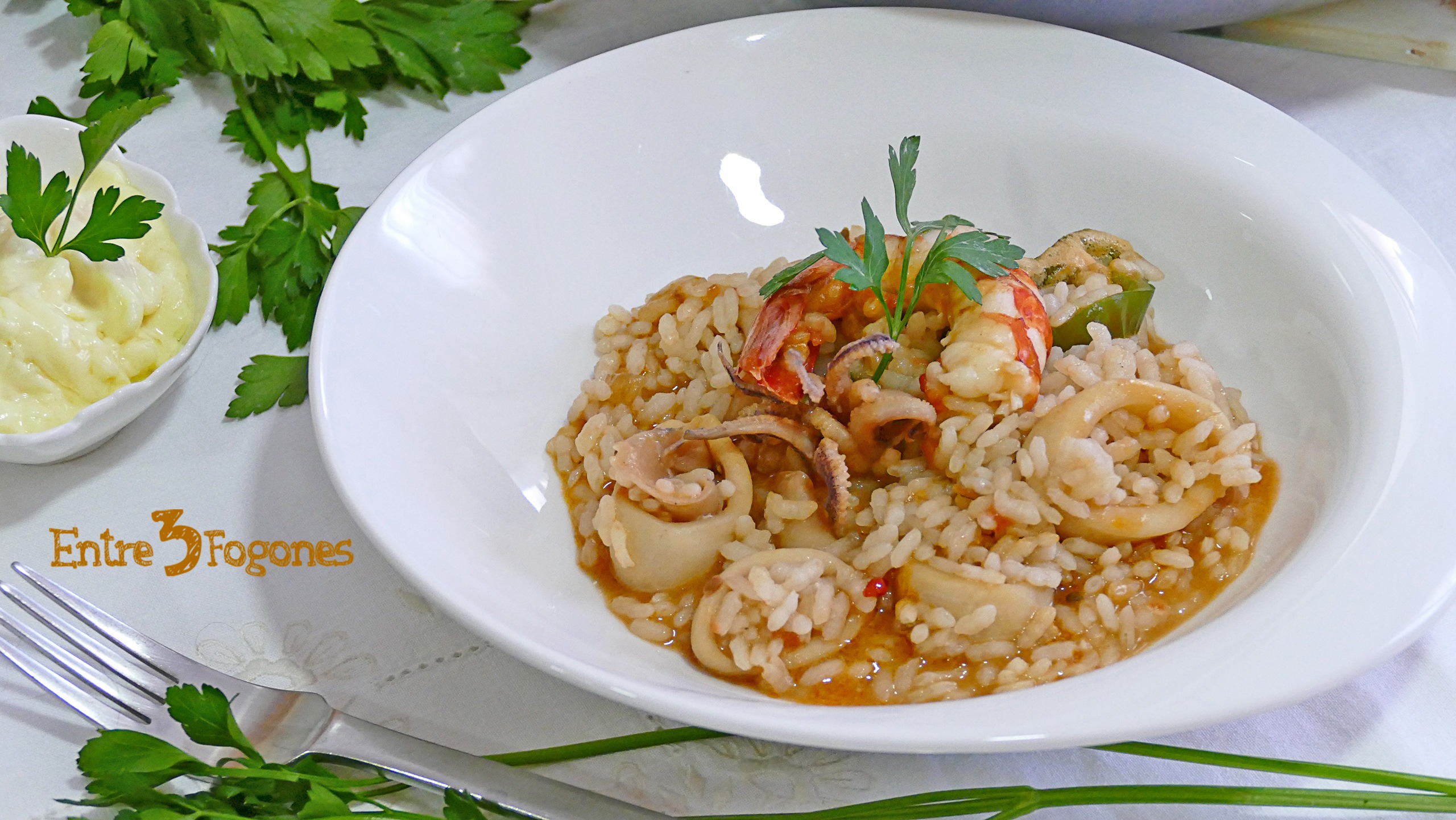 Arroz con Calamares y Gambas Arroz con Calamares y Gambas