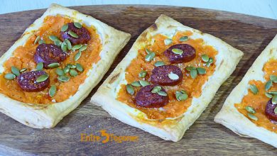Hojaldres Rellenos de Chorizo y Batata