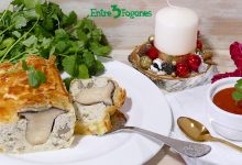 Pastel de Hojaldre Relleno de Pescado y Setas