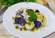 Ensalada de Patatas Moradas y Coliflor