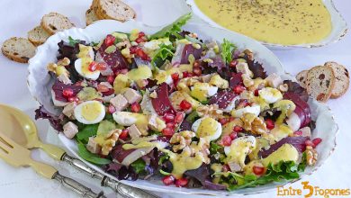 Ensalada Gourmet de Jamón de Pato con Vinagreta de Piña