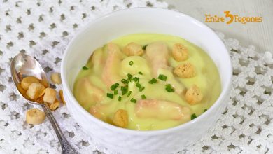 Crema de Coliflor con Yogur y Salmón