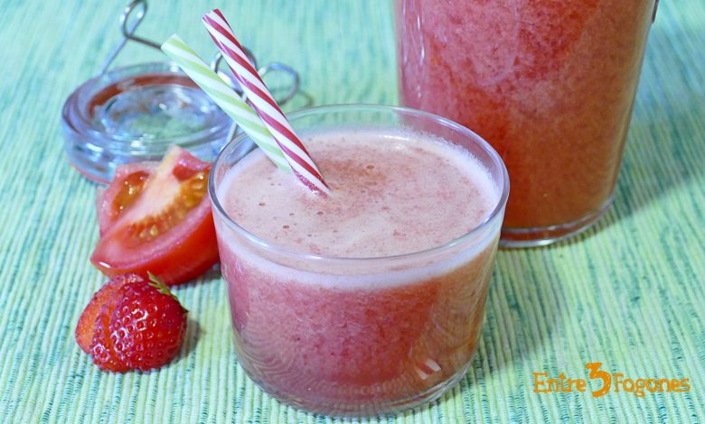 Jugo de Fresa y Tomate