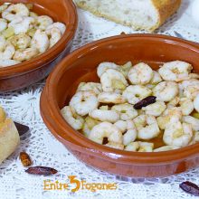Cazuela de Gambas al Ajillo