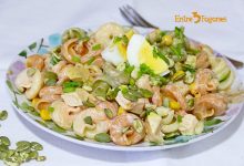 Ensalada de Pasta de Colores con Pollo en Escabeche
