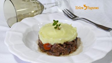 Parmentier de Patatas con Carrilleras de Cerdo al Vino Tinto