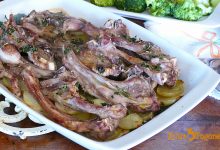 Chuletas de Cordero Lechal al Horno con Patatas