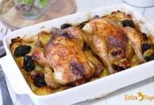 Picantones Rellenos al Horno con Patatas