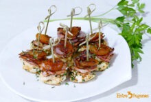 Pinchos de Pollo con Bacon y Orejón de Albaricoque