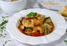 Pollo con Gambas en Salsa de Almendras