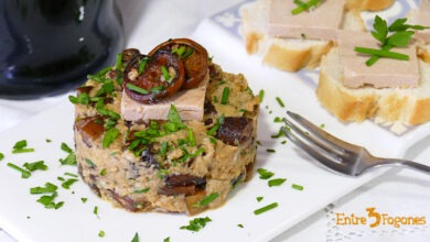 Revuelto de Níscalos y Foie al Oporto
