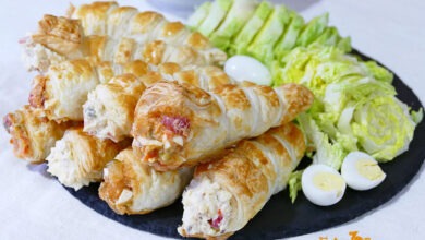 Canutillos de Hojaldre Rellenos Salados