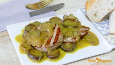Medallones de Solomillo de Cerdo con Salsa de Setas