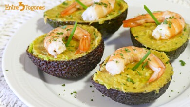 Aguacates Rellenos de Langostinos