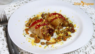 Muslos de Pollo Rellenos en Salsa en Freidora de Aire