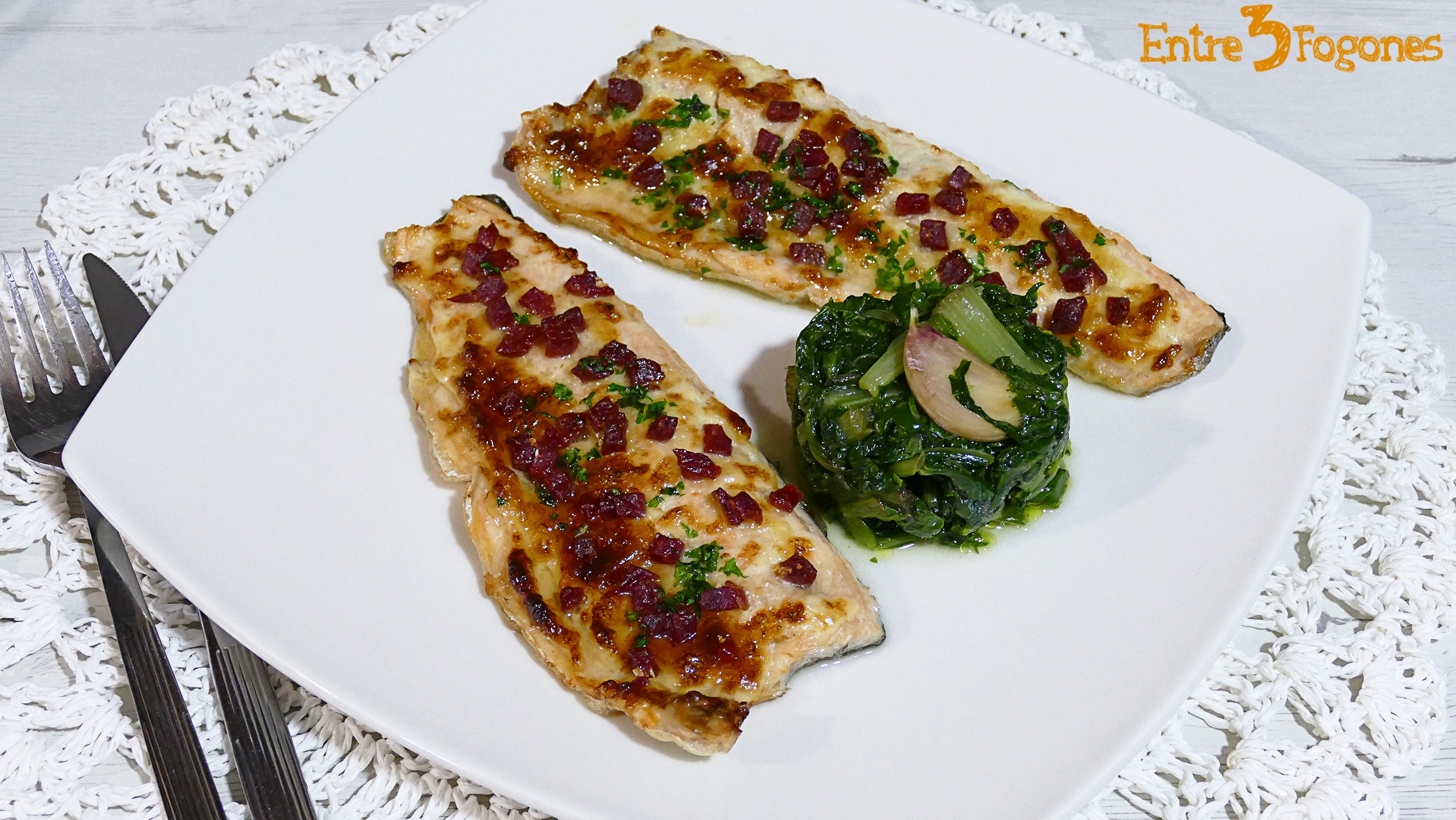 Truchas Asalmonadas con Mayones y Jamón Serrano en Air Fryer