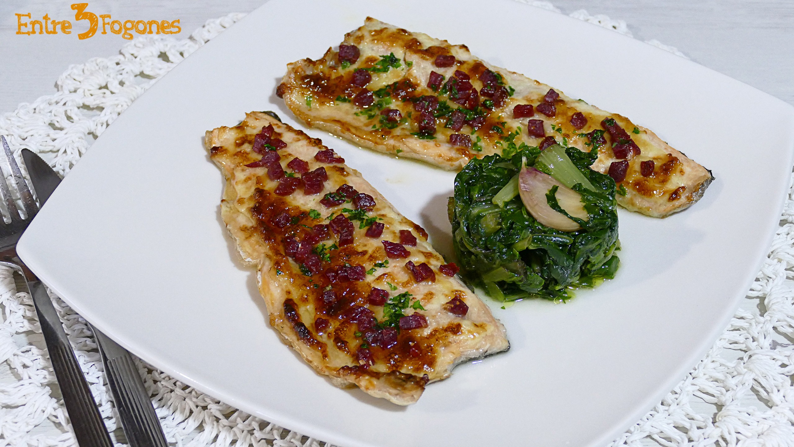 Truchas con Jamón Serrano y Mayonesa en Freidora de Aire