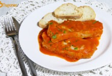 Filetes de Lomo Marinados en Salsa de Tomate