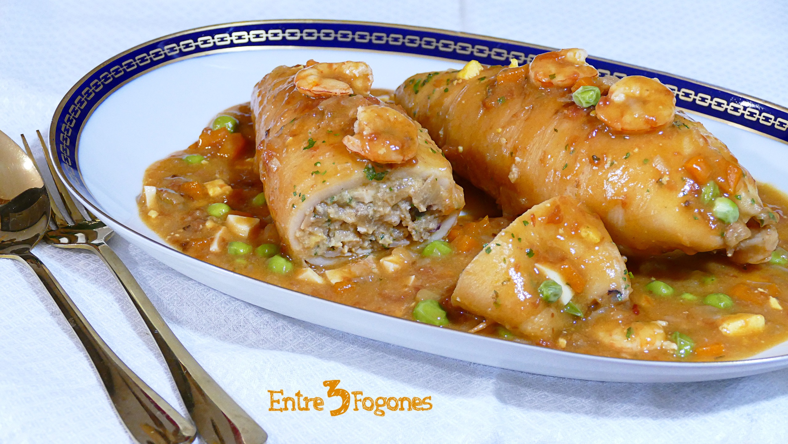 Calamares Rellenos en Salsa a la Catalana Calamares Rellenos en Salsa a la Catalana
