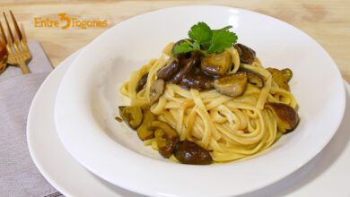 Tallarines con Salsa de Setas