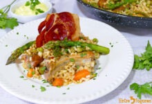 Arroz con Costillas de Cerdo y Crujiente de Jamón