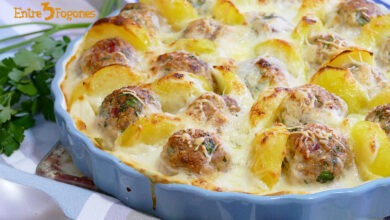 Pastel de Albóndigas con Patatas al Horno