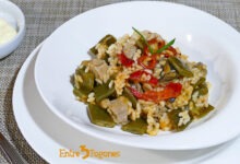 Arroz con Magro de Cerdo y Judías Verdes