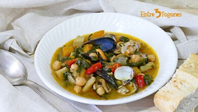 Potaje Marinero con Garbanzos y Espinacas