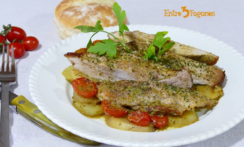 Secreto de Cerdo al Horno con Patatas