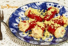 Pimientos del Piquillo Caramelizados Rellenos de Ensaladilla
