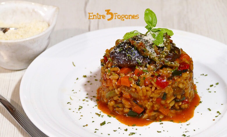 Risotto de Verduras y Setas Shiitake