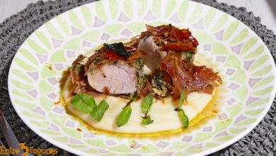 Solomillo de Cerdo al Horno Envuelto en Jamón Serrano y Pesto