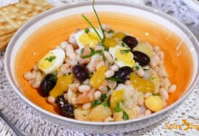 Ensalada Fría de Judías Blancas con Bacalao y Salmón Ahumado
