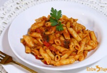 Macarrones con Verduras y Champiñones