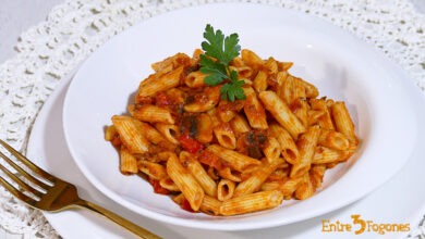 Macarrones con Verduras y Champiñones