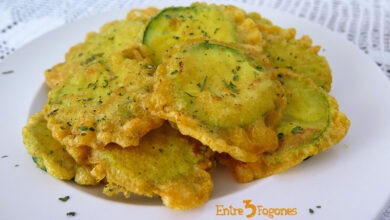 Calabacín en Tempura de Cúrcuma