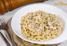 Pasta con Pollo Asado y Bechamel