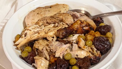 Pollo Entero y Relleno Asado en Freidora de Aire