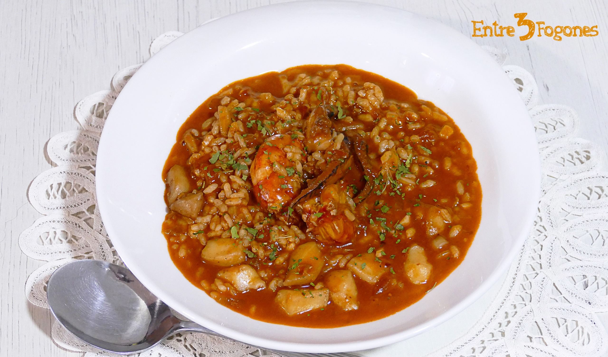 Arroz Caldoso con Sepia y Gambones