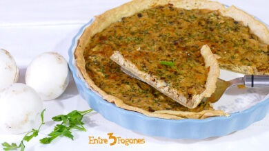 Quiche de Champiñones y Puerros